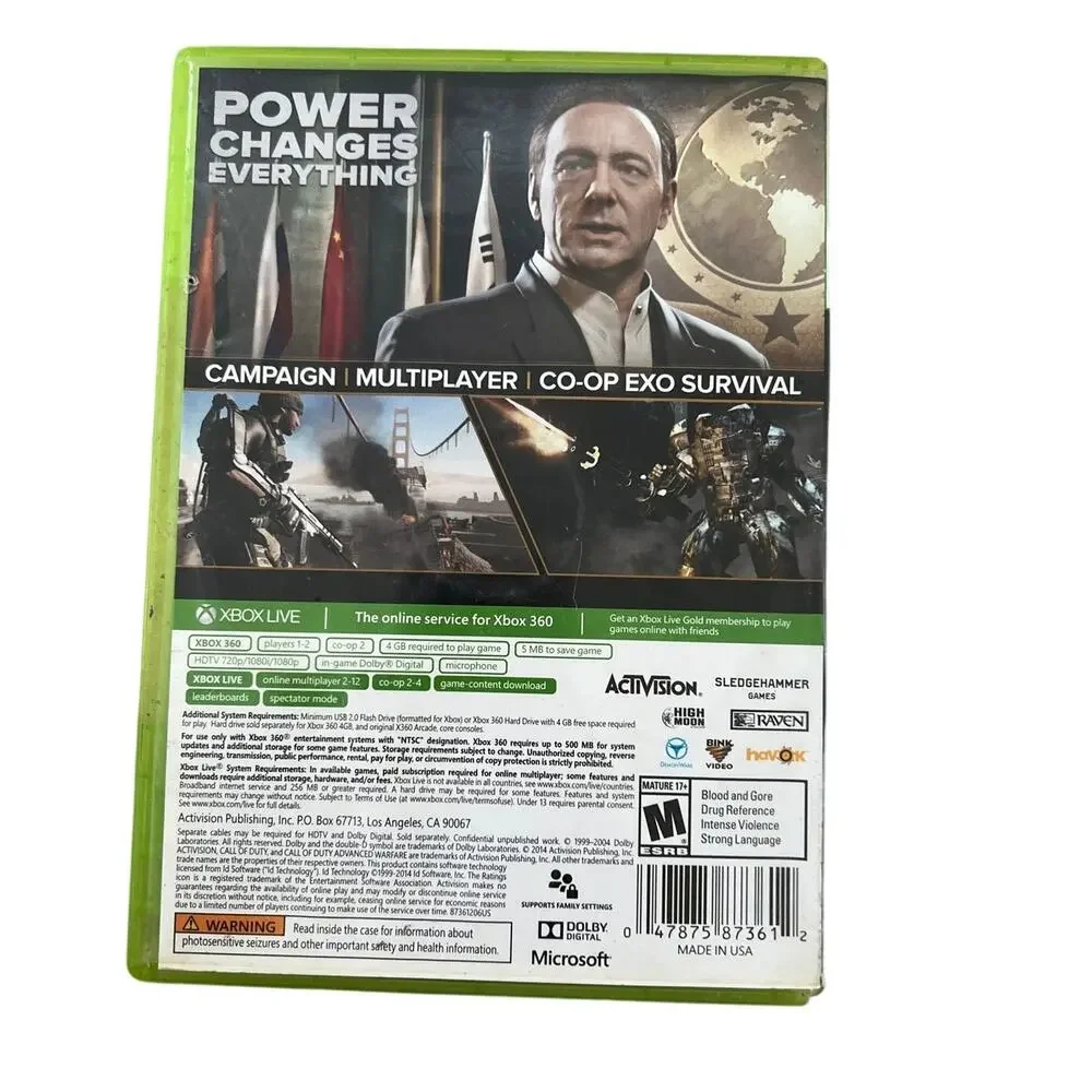 Call of Duty Advanced Warfare Microsoft XBox 360 w/ Insert